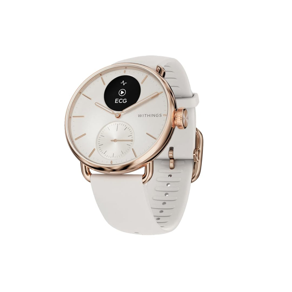 Withings ScanWatch 2, Hybrid Smartwatch, ECG, 42 mm, White