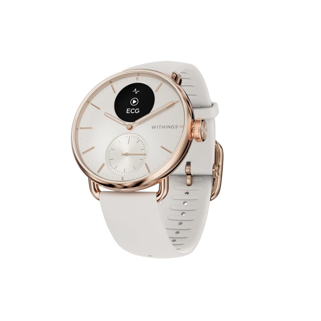 Withings ScanWatch 2, Hybrid Smartwatch, ECG, 42 mm, White