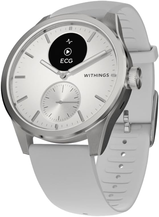 Withings ScanWatch 2, Hybrid Smartwatch, ECG, 42 mm, White