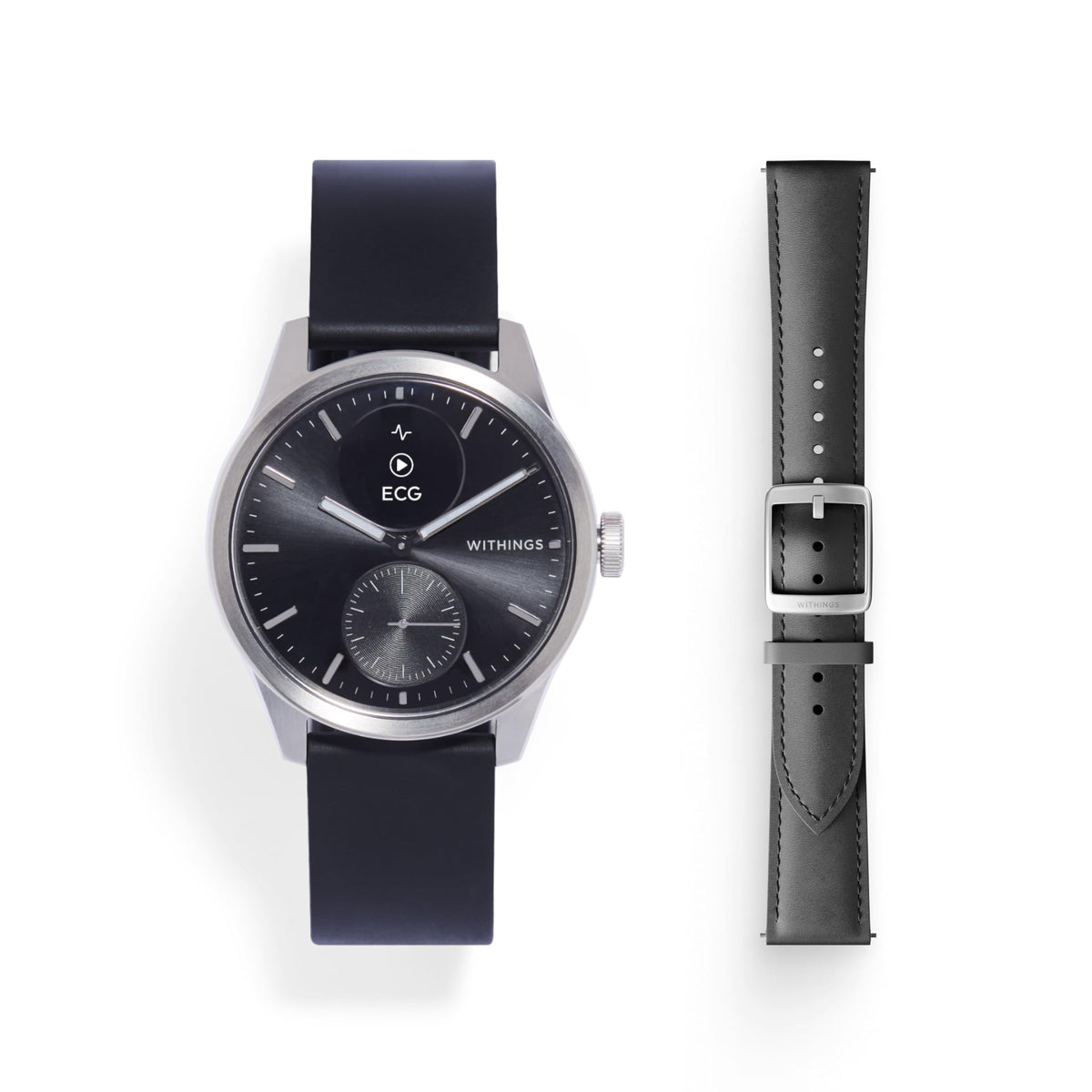 Withings ScanWatch 2, Hybrid Smartwatch, ECG, 42 mm, White