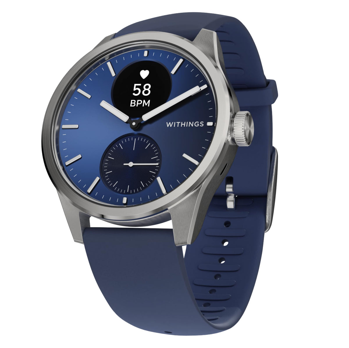 Withings ScanWatch 2, Hybrid Smartwatch, ECG, 42 mm, White