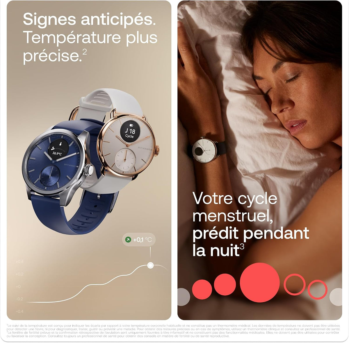 Withings ScanWatch 2, Hybrid Smartwatch, ECG, 42 mm, White