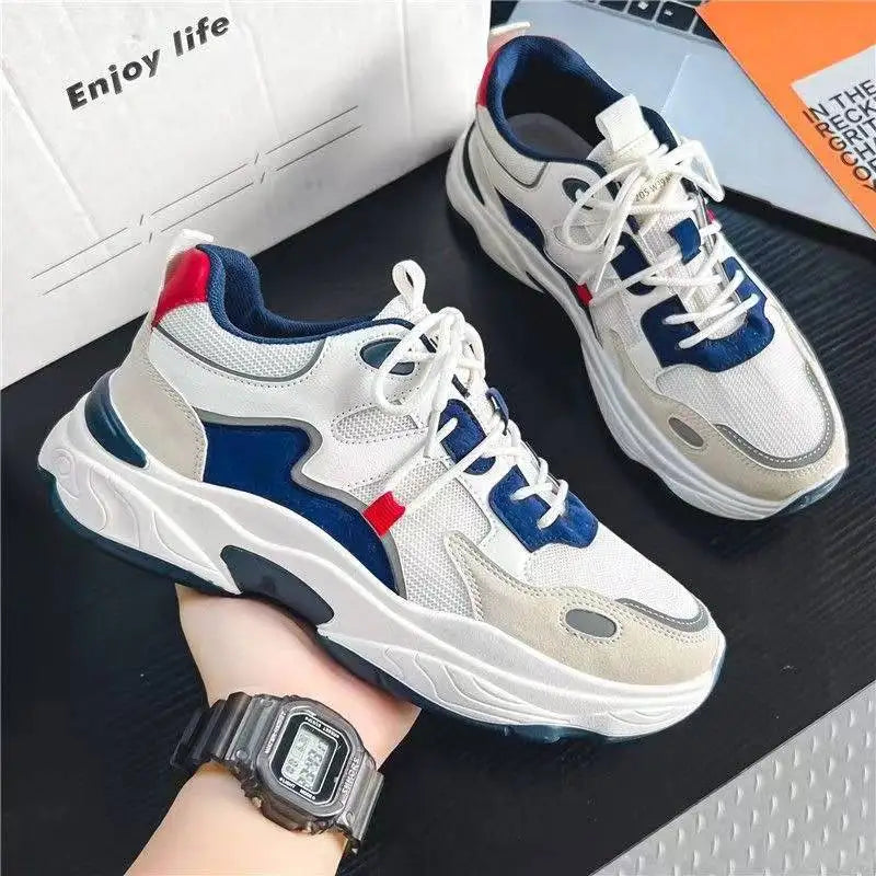 Men's 2025 New Breathable and Versatile Sports and Leisure Running Height Boosting Dad Trendy Shoes
