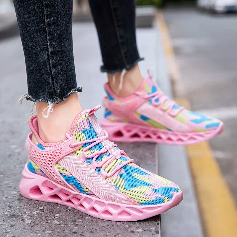 PinkM ZH230 Running Jogging Shoes Comfortable Casual Sneakers Outdoor Breathable Mesh Women Light Shock-absorption Sports Shoe