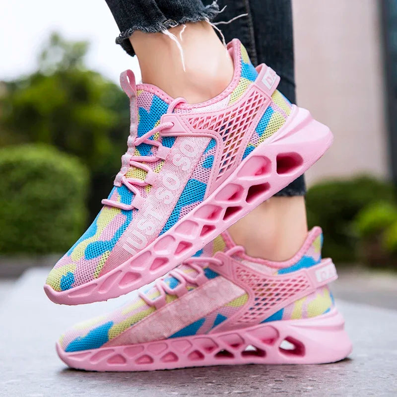 PinkM ZH230 Running Jogging Shoes Comfortable Casual Sneakers Outdoor Breathable Mesh Women Light Shock-absorption Sports Shoe
