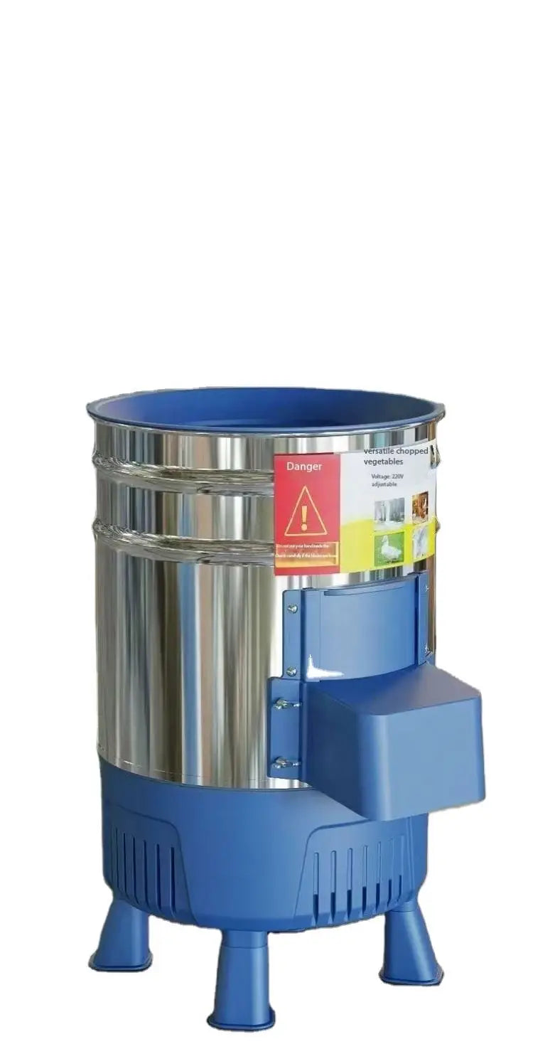 220V Stainless Steel Thick Barrel Electric Vegetable Shredder Cutter Slicer for Veg Fruit Potato Onion Poultry Livestock Grass