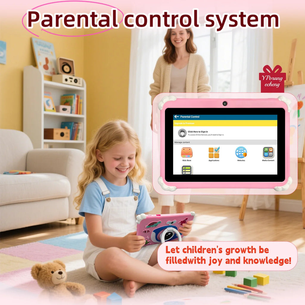 Wholesale 7-Inch Kinds Kid's Tablet PC with 3000MAH Battery 1024x600 Resolution MTK Quad Core at a Great Price