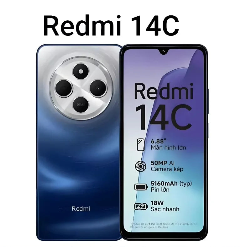 for Redmi 14C 4G Smartphone 1640*720px Screen Resolution Octa Core CPU Universal Version Mobile Phone