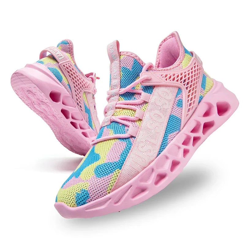 PinkM ZH230 Running Jogging Shoes Comfortable Casual Sneakers Outdoor Breathable Mesh Women Light Shock-absorption Sports Shoe