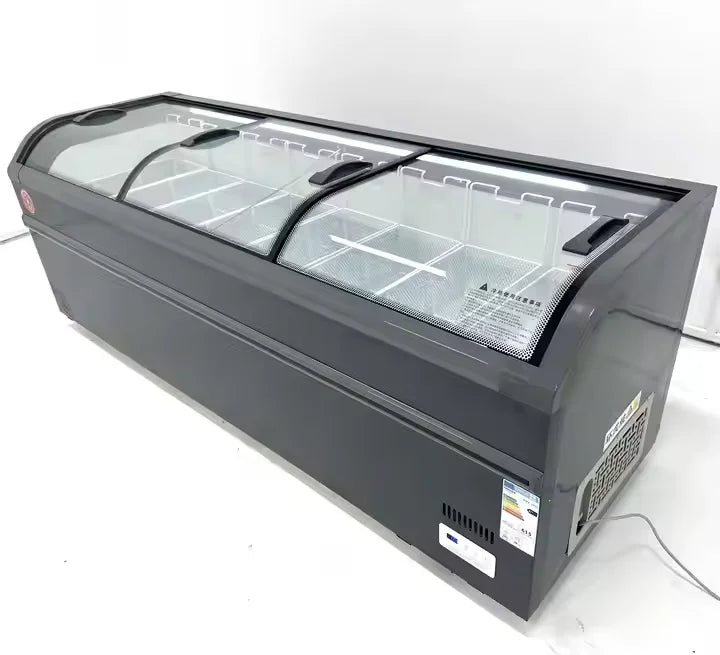 Commercial Refrigeration Equipment for Supermarkets - Vertical Display Freezer Island Freezer