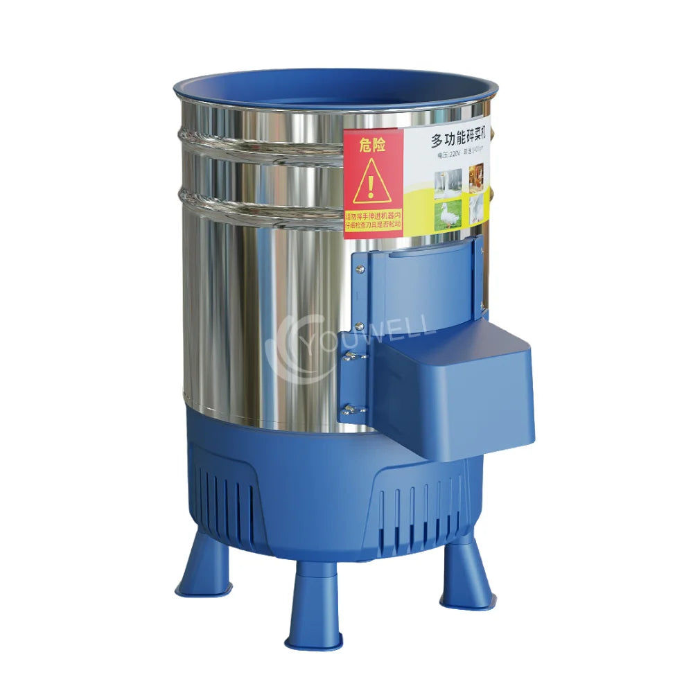New Stainless Steel Vegetable Chopper Shredder Machine High Efficiency 2 Ton/H Capacity Electric Poultry Livestock Animal Feed