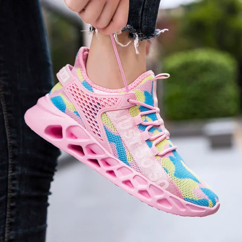 PinkM ZH230 Running Jogging Shoes Comfortable Casual Sneakers Outdoor Breathable Mesh Women Light Shock-absorption Sports Shoe