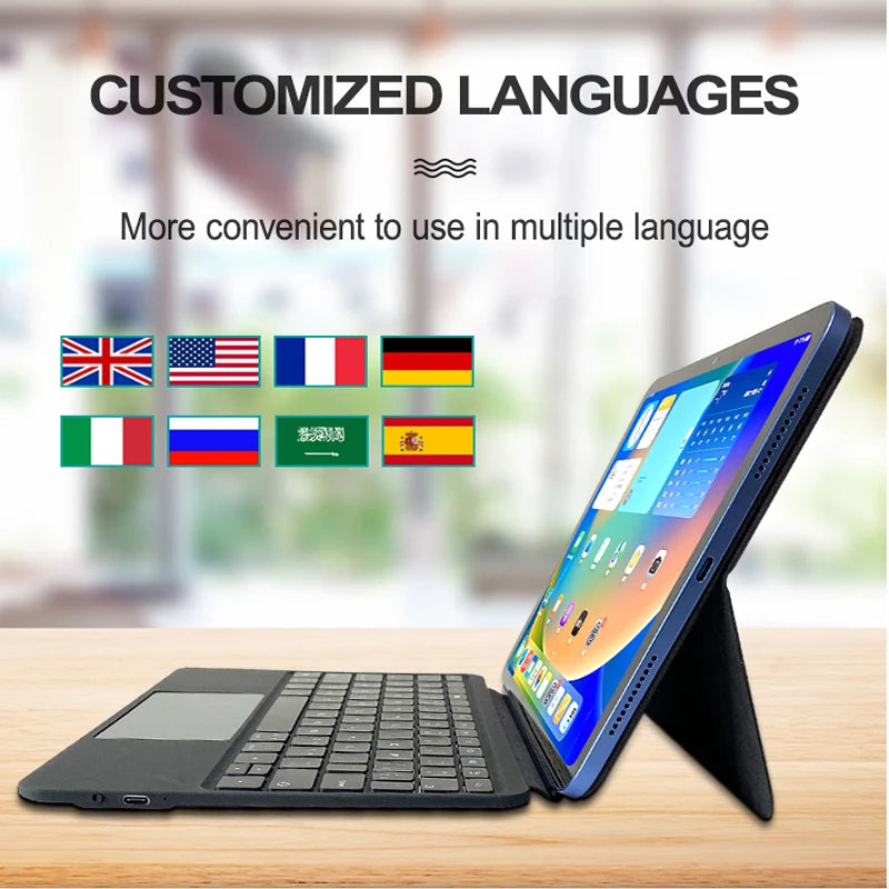 Detachable Magnetic Keyboard Case for iPad 10th Generation 10.9 Inch Backlit Wireless Bluetooth Keyboard Folio USB C
