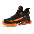 GUYISA Breathable High-top Men's Safety Shoes All Seasons Wear Anti-smash Anti-puncture with Steel Toe Rubber Outsole