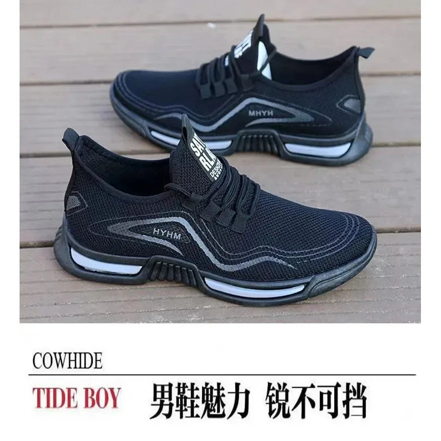 Men's Fashion Slip-On Breathable Running Sneakers for Gym/Training