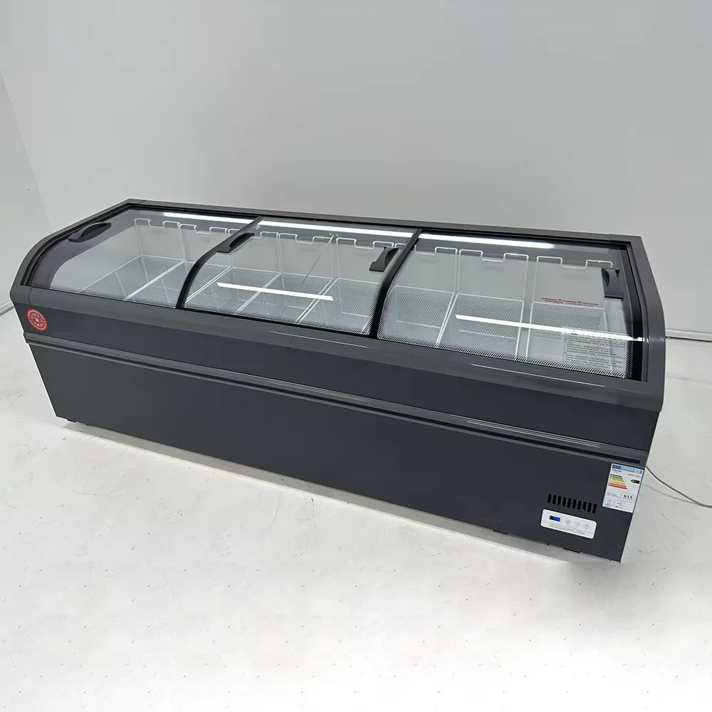 Commercial Refrigeration Equipment for Supermarkets - Vertical Display Freezer Island Freezer