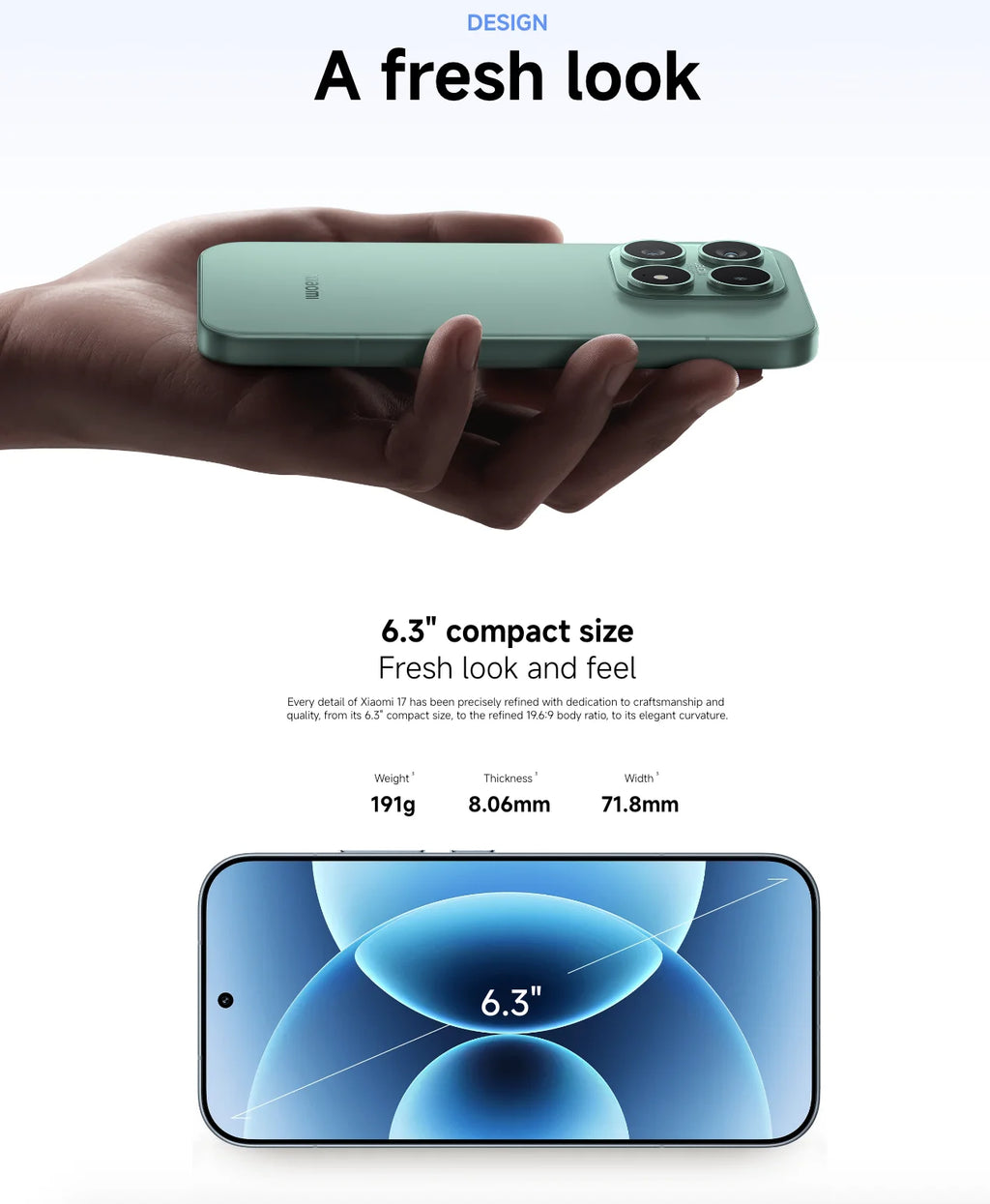 Xiao mi 17 Global Version Smartphone Snapdragon Flagship Chip Large AMOLED Display Long Lasting Battery 5G Mobile Phone