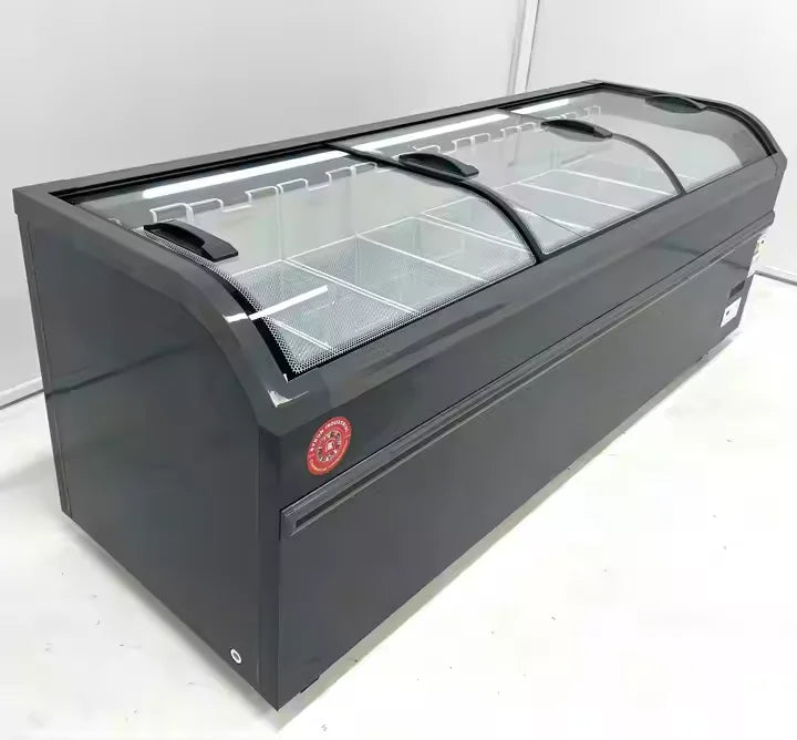 Commercial Refrigeration Equipment for Supermarkets - Vertical Display Freezer Island Freezer