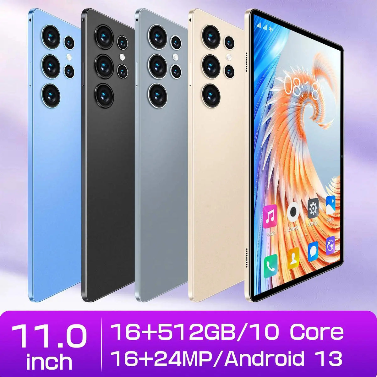 16GB+512GB Dual SIM Android Tablet 10.1 Inch, Educational with Phone Call Feature  S23U  Branded