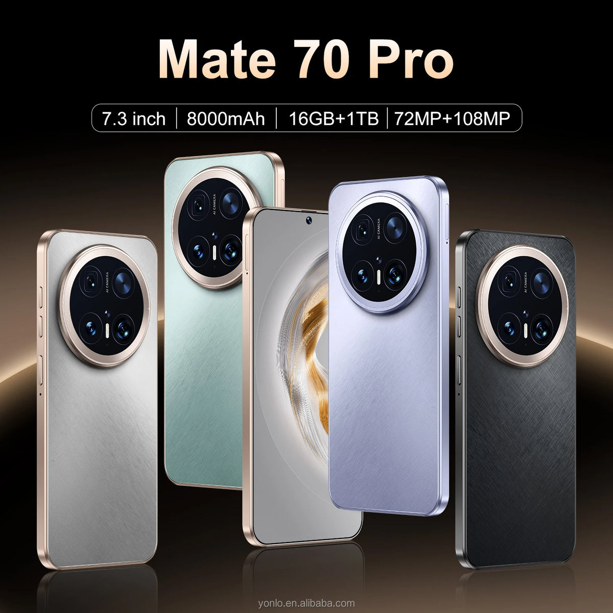 Hot Selling Mate 40 Pro+ Mate 50 12gb+512gb 7.3 Inch Full Display Android 10.0 Mobile Cell Smart Phone