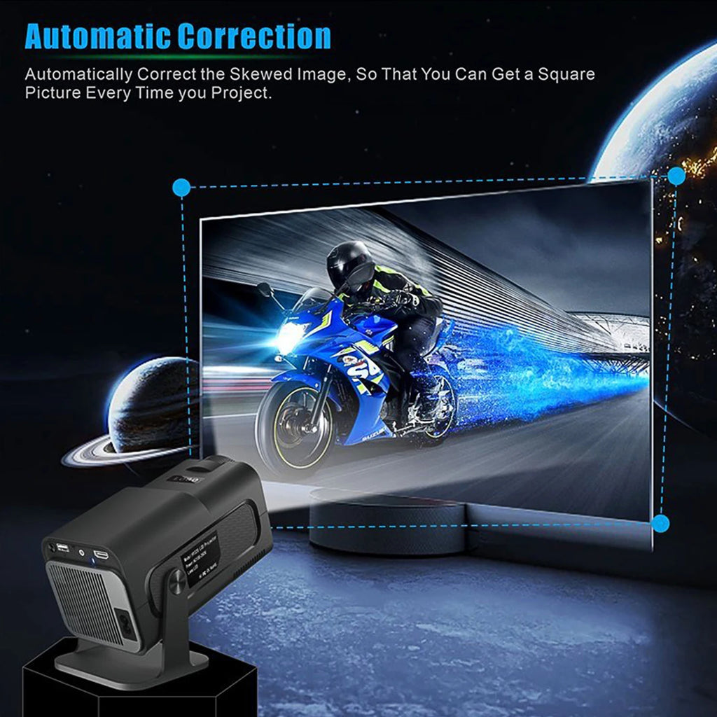 HY320 Mini Portable Smart Projector with 30000+ Games Home Theater Pocket Projector for Kids Features LCD Lamps and US Plug