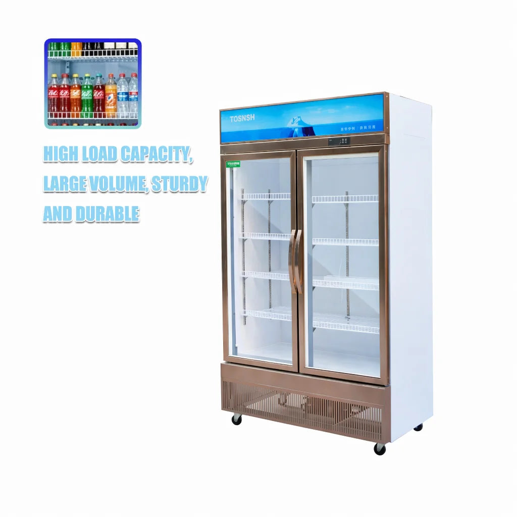 New Arrival Anti Fog Glass Upright Cooler&Freezer Large Capacity for Supermarket Backroom