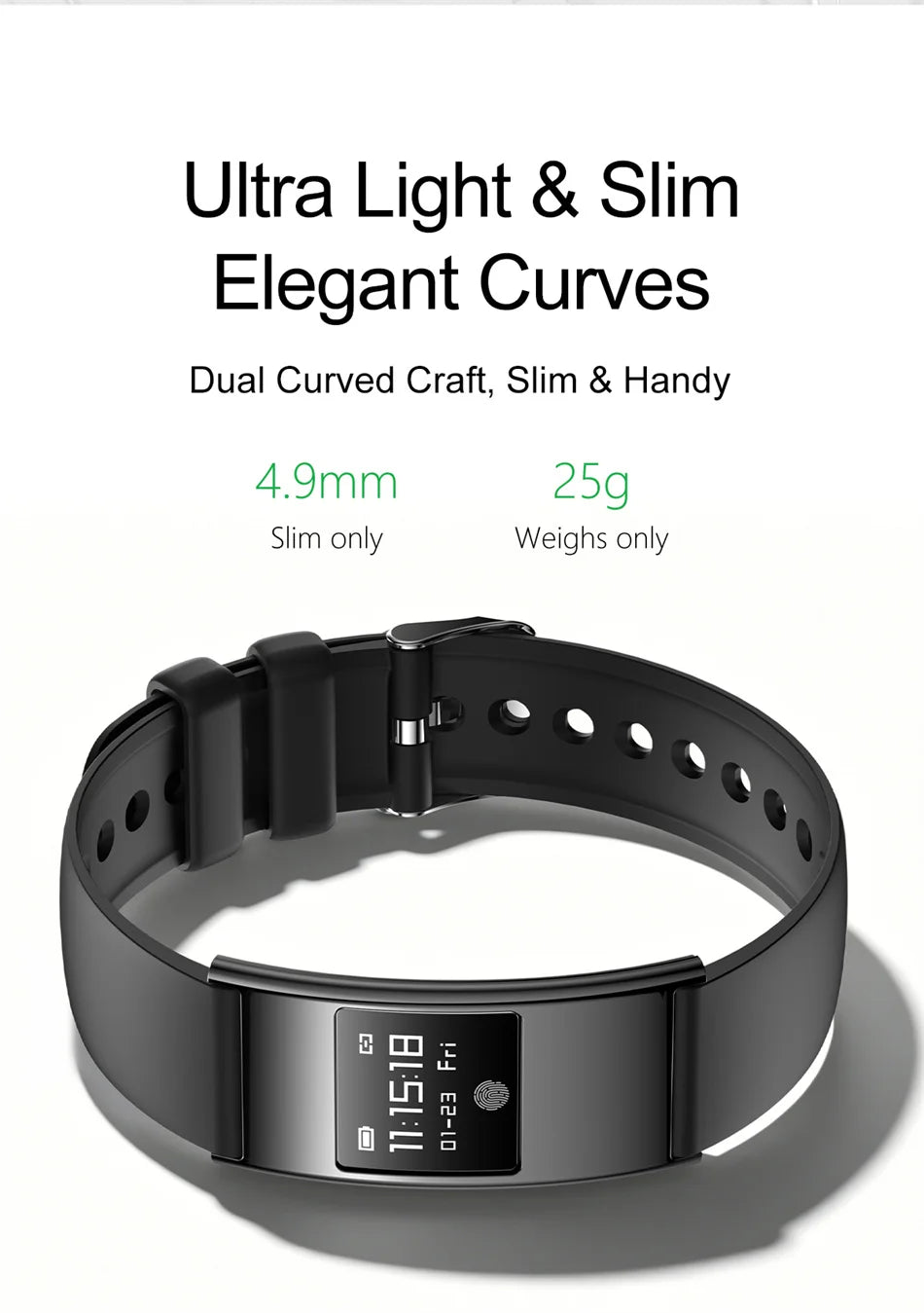 2026New 4.9mm Ultra-Thin SmartBracelet 24/7Health Monitoring IP68 Waterproof  Sports Mode Bluetooth Call Smart Bracelet Women