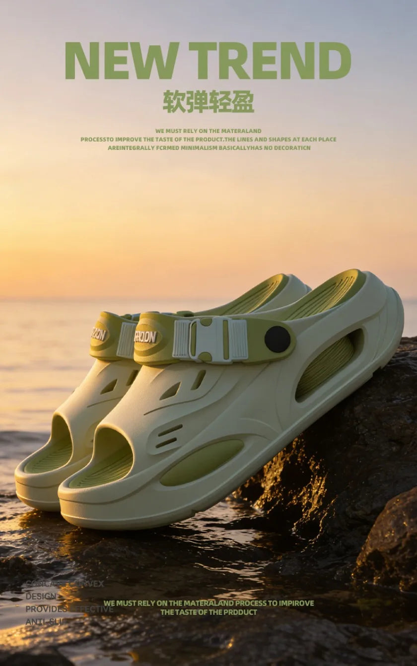 Arch Support Slippers for Men, 2026 New Summer Wear, Wear-Resistant EVA Anti-Skid and Odor Proof Driving Thick Soled Sandals