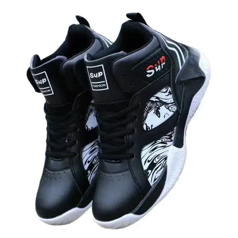 Men's Sneaker High Top Basketball Shoes New Casual Anti-slip Sport Breathable Running Shoes Style Unisex EEE