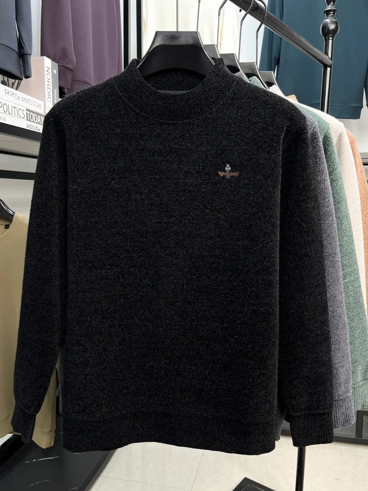 Luxury Trend Brand Pullover Men's knitted New High-quality Korean exquisite embroidery comfort round neck fashion golf sweater