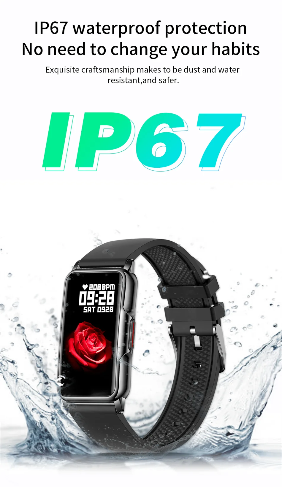 LIGE New Fitness Tracker Bracelet Smart Watch for Women Men Sports Band Pedometer Heart Rate Sleep Monitor Waterproof Smartwatch