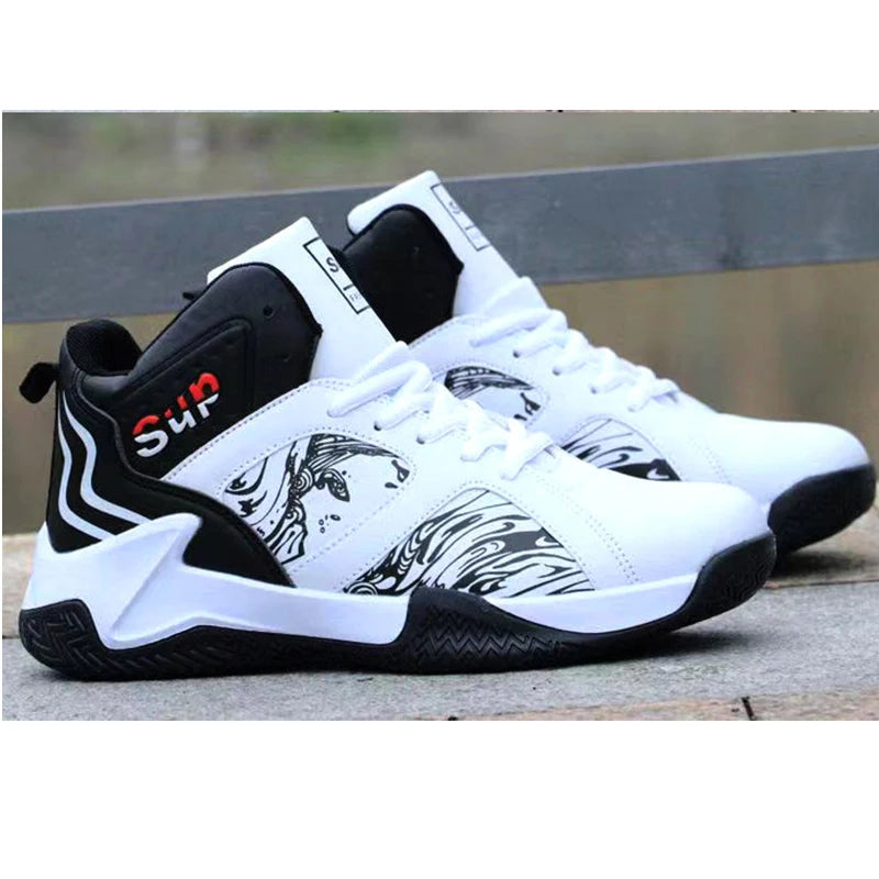 Men's Sneaker High Top Basketball Shoes New Casual Anti-slip Sport Breathable Running Shoes Style Unisex EEE