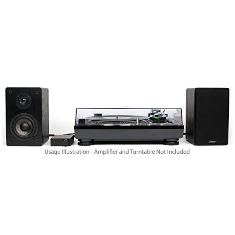 MB42 Bookshelf Speakers for Home Theater Surround Sound, Stereo, and Passive Near Field Monitor, 2-Way Black, Pair