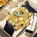 BINBOND Luxury Quartz Watches For Men Luminous Waterproof Auto Date Chronograph Men's Watch Business Sport Fashion Casual Reloj