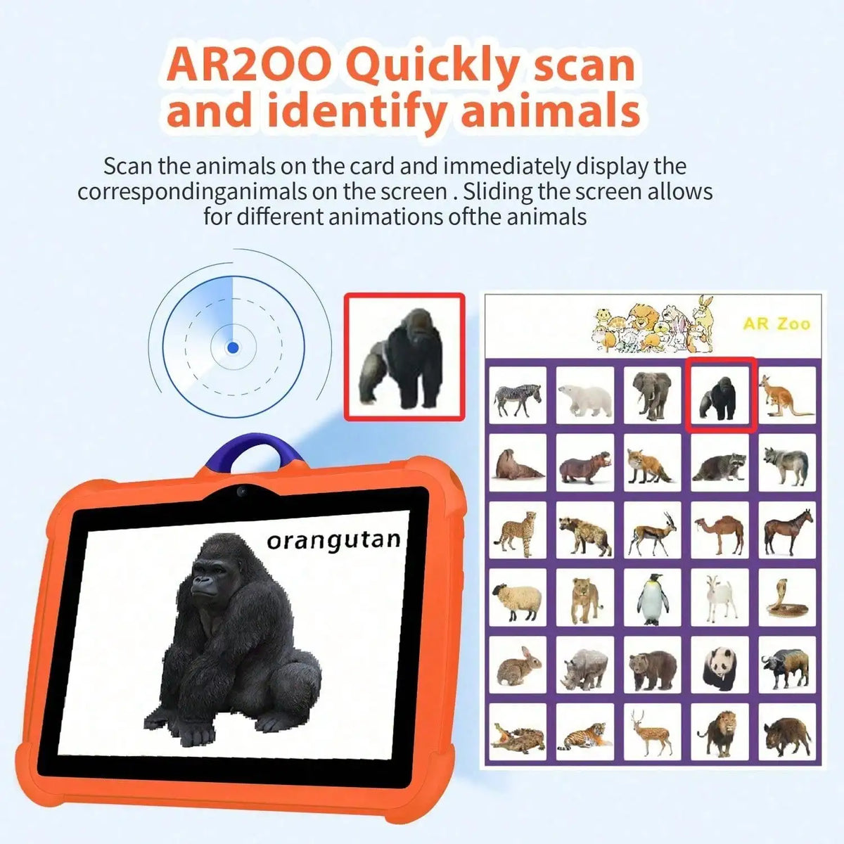 7-Inch Educational Tablet Android 13, 4GB + 64GB Quad Core, IPS HD Display, Parental Controls & Learning Games, Silicone Case, For Students