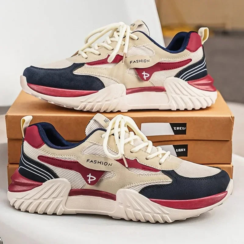 Spring Fashion Mesh Breathable Man Shoes Outdoor Non‑slip Running Sneakers Versatile Lightweight Comfortable Casual Sports Shoes