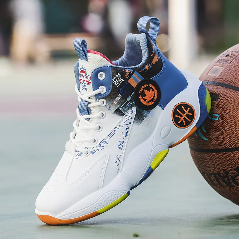 Men's Sneaker High Top Basketball Shoes New Casual Anti-slip Sport Breathable Running Shoes Style Unisex EEE