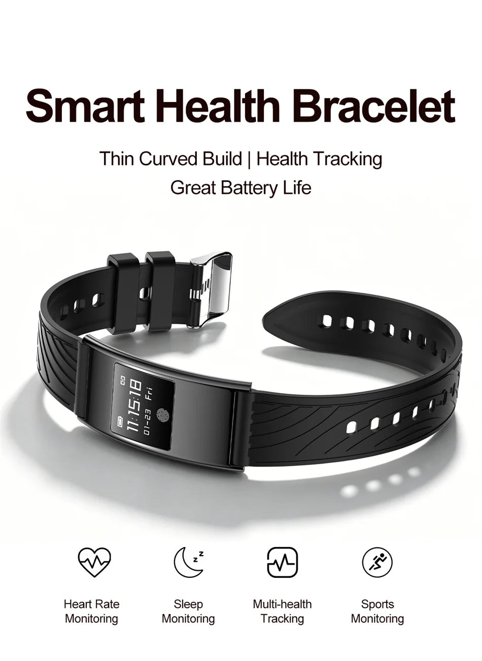 2026New 4.9mm Ultra-Thin SmartBracelet 24/7Health Monitoring IP68 Waterproof  Sports Mode Bluetooth Call Smart Bracelet Women