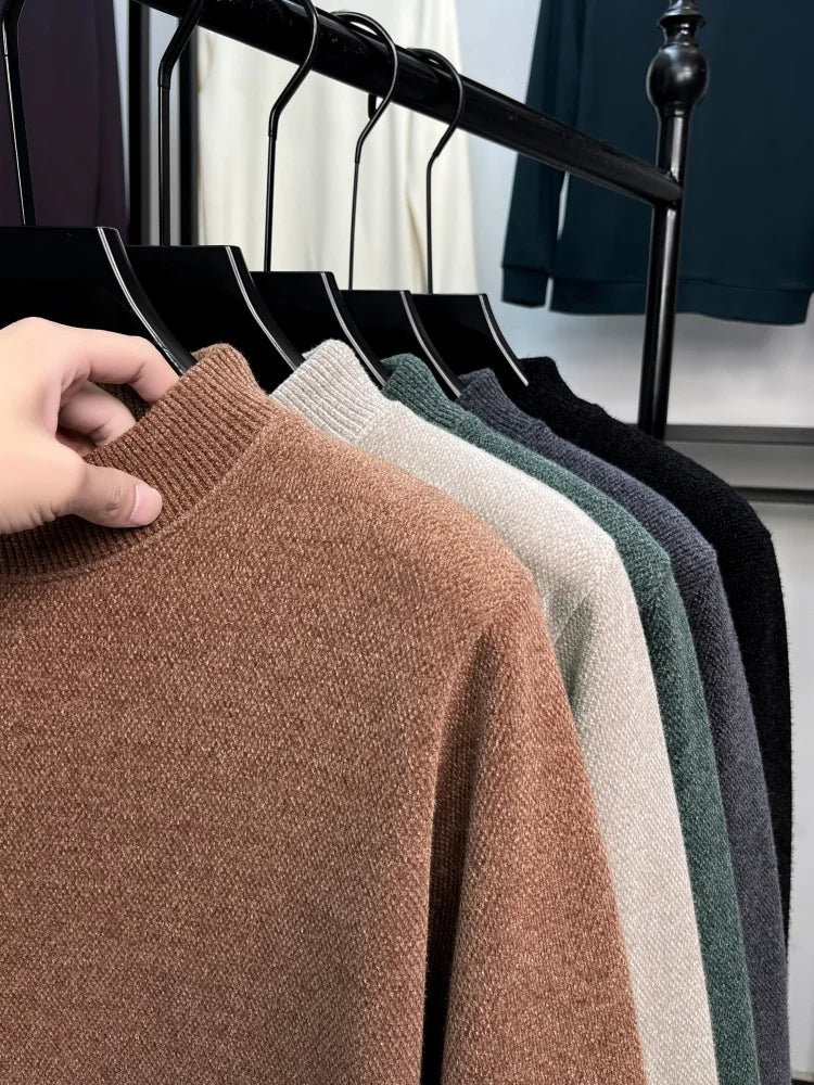 Luxury Trend Brand Pullover Men's knitted New High-quality Korean exquisite embroidery comfort round neck fashion golf sweater