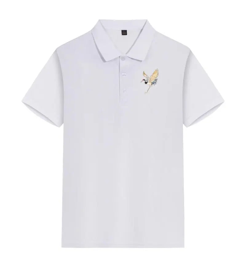 Men's Short-Sleeve Polo Shirt with CraneTops Embroidery Tees