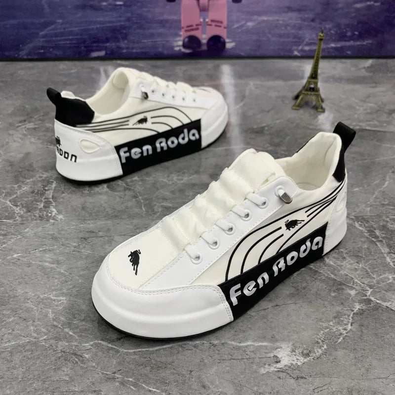 Men Chunky Sneakers Fashion Casual Secondary Leather Cowhide Fabric Breathable Increased Internal Cover Bottom Platform Shoes