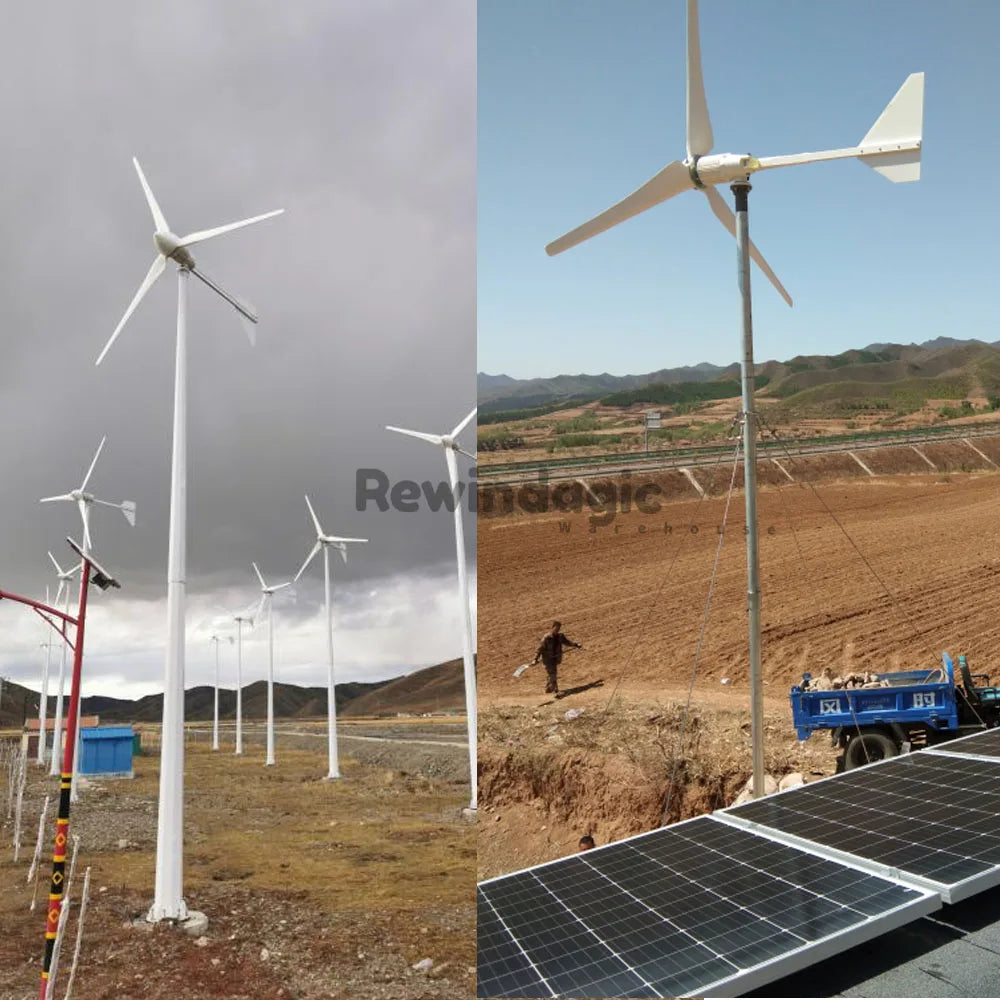 30KW 50KW Horizontal Axis Wind Turbine 24V 48V 110V 220V Wind Generator CE Certified Free Energy Low Speed Start for Home Use