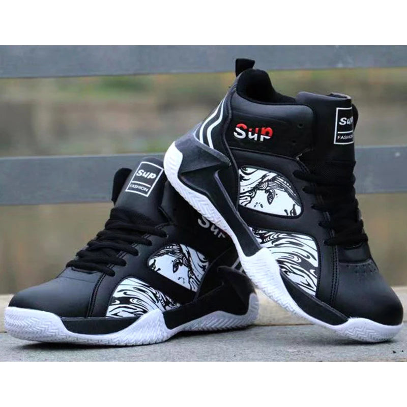 Men's Sneaker High Top Basketball Shoes New Casual Anti-slip Sport Breathable Running Shoes Style Unisex EEE