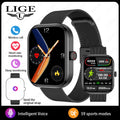 LIGE Smart Watches Ladies Bluetooth Call Sport Bracelet for Android IOS Women‘s Health Monitor Gift Music Clock Smartwatch Pink