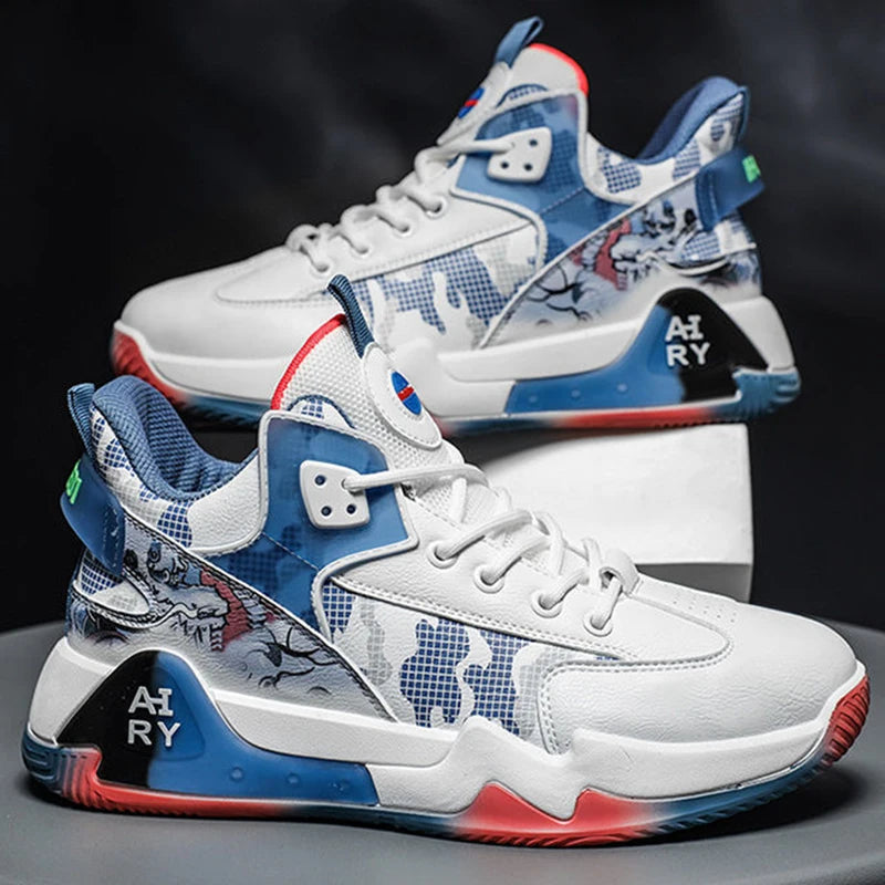 Men's Sneaker High Top Basketball Shoes New Casual Anti-slip Sport Breathable Running Shoes Style Unisex EEE