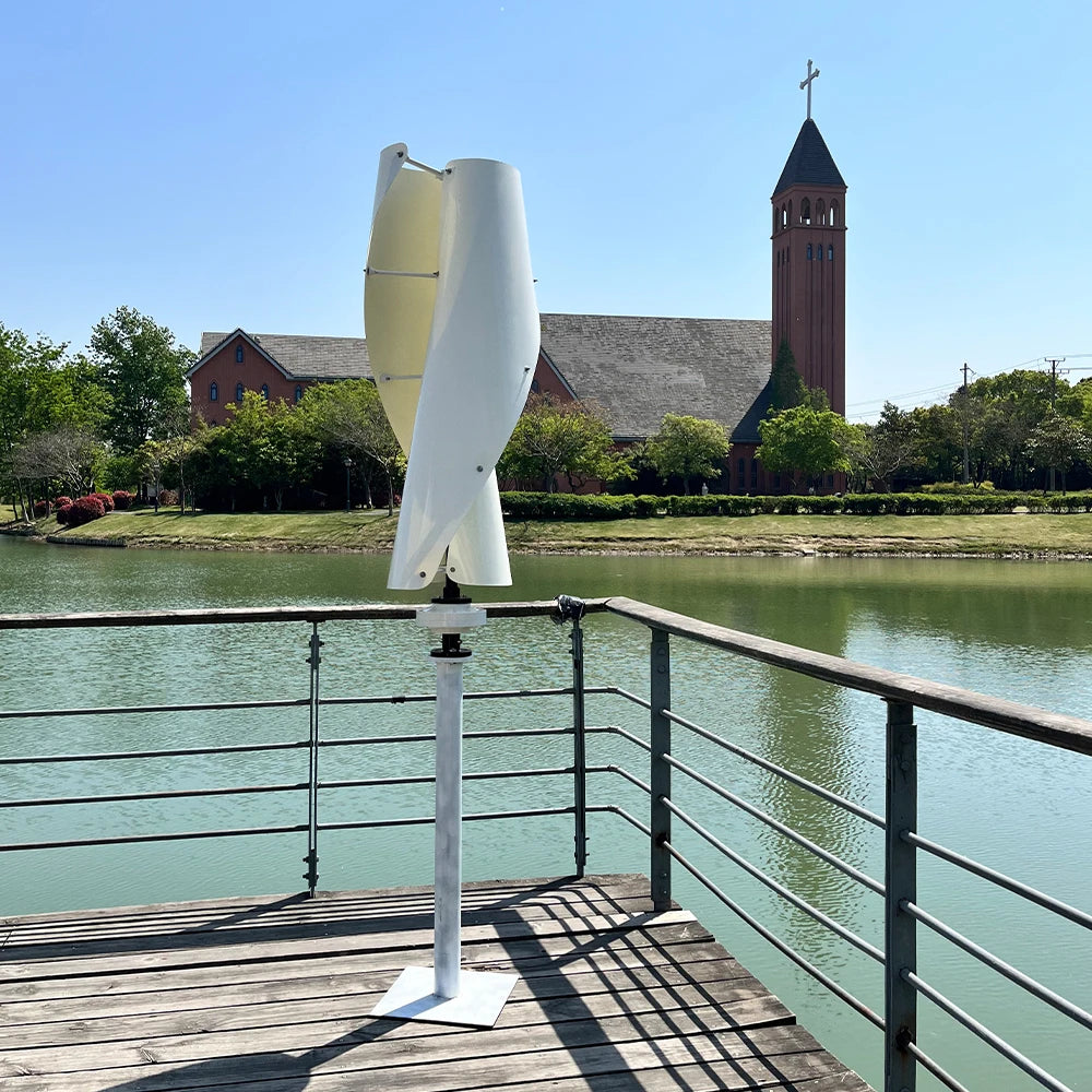 Free Energy 20000W 12V 24V 48V 2Blades Wind Power Turbine Generator With Mppt Charge Controller Vertical Axis For Farm Home Use