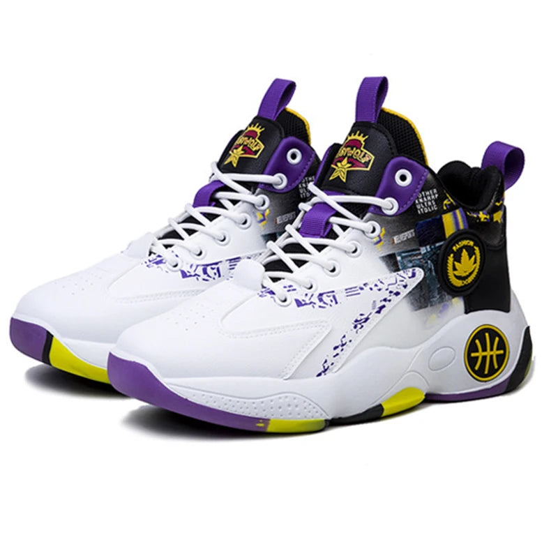 Men's Sneaker High Top Basketball Shoes New Casual Anti-slip Sport Breathable Running Shoes Style Unisex EEE