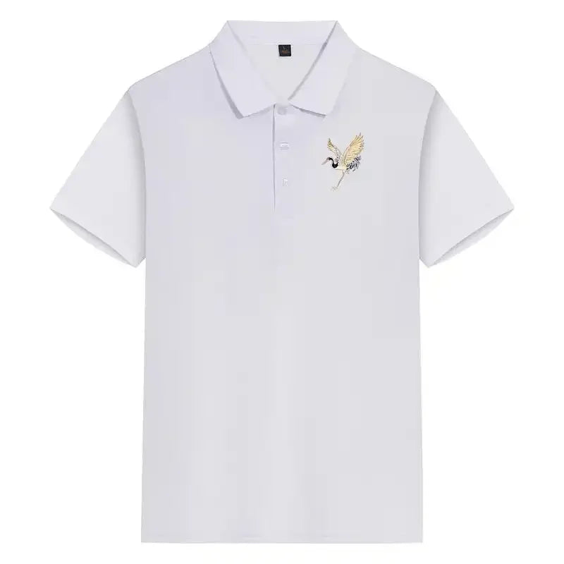 Men's Short-Sleeve Polo Shirt with CraneTops Embroidery Tees