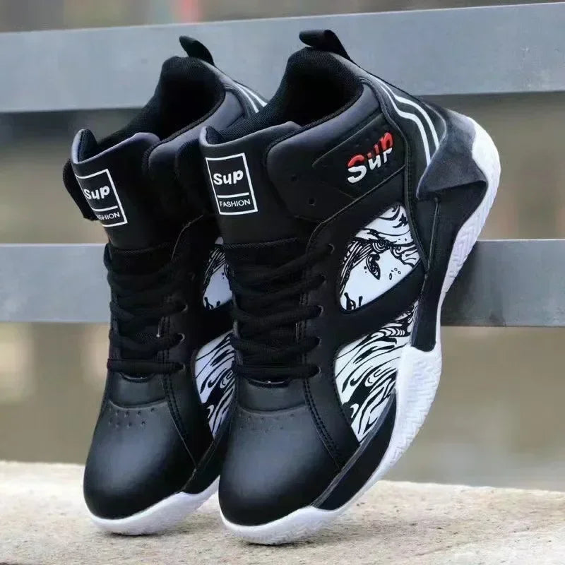 Men's Sneaker High Top Basketball Shoes New Casual Anti-slip Sport Breathable Running Shoes Style Unisex EEE