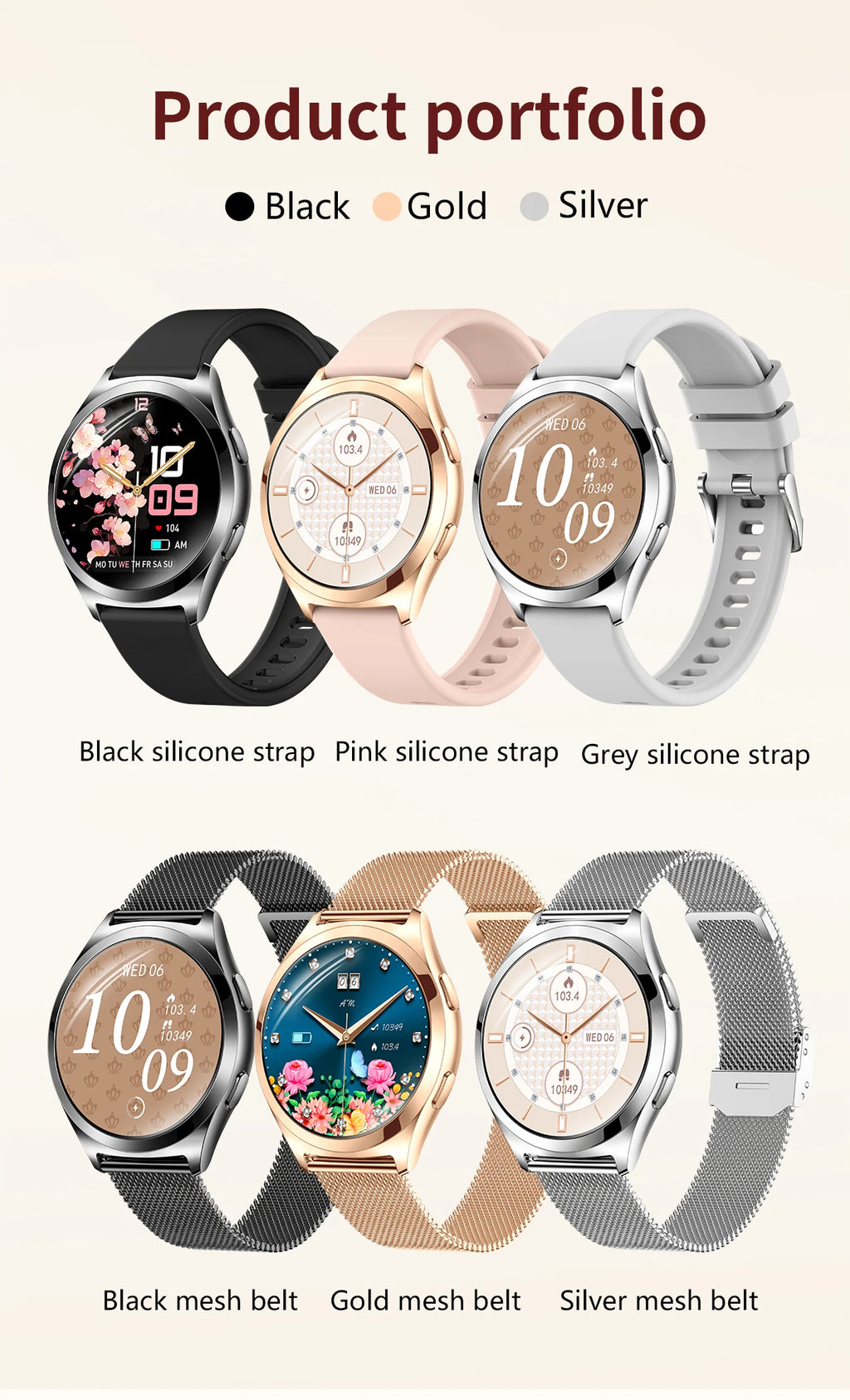 LIGE Luxury Smart Watch For Woman 1.27" Bluetooth Call Custom Dial Women's Bracelet Sports Health Monitor Smartwatch Ladies Gift